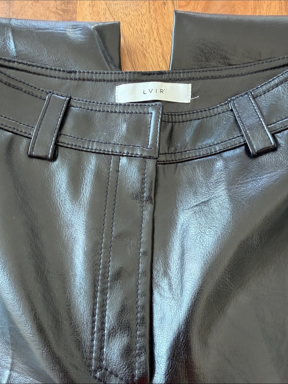 LVIR Black Faux Leather Skirt